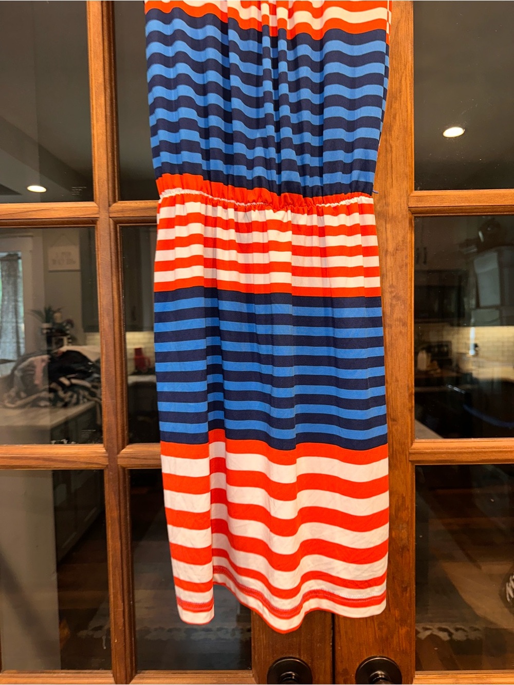 Mudpie Size Medium Striped Red, White & Blue Sleeveless Summer Dress - Picture 5 of 11